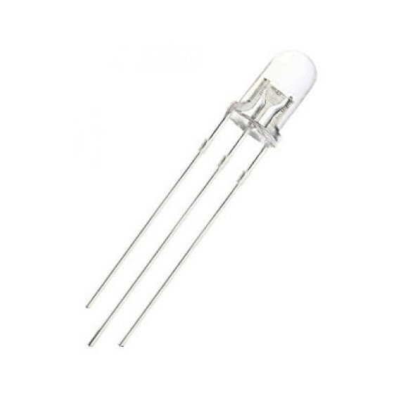 LED Διάφανο 5mm Bi-Color (Red/Blue)