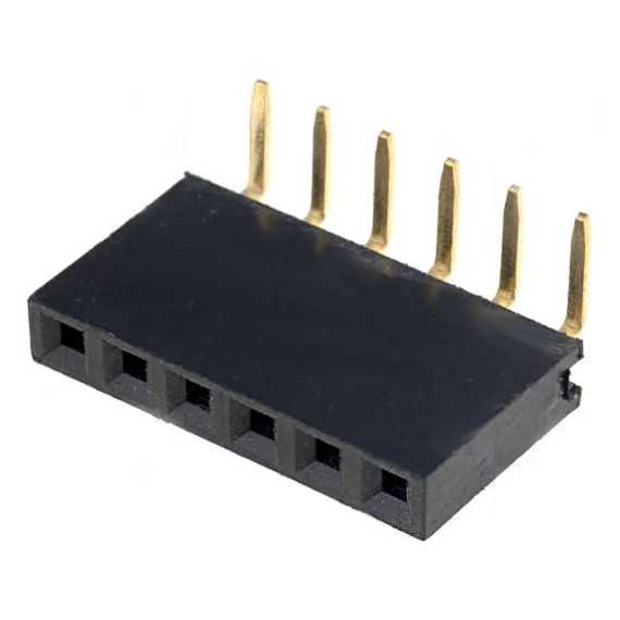 Pin Header 1x6 Female 2.54mm Right Angle