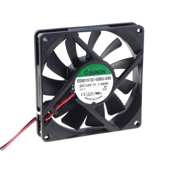 DC Fan 80x80x15mm 12V - Slide Bearing