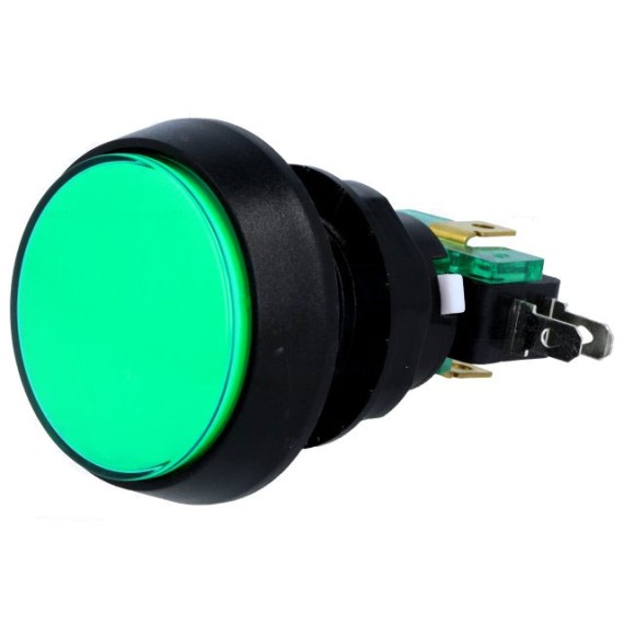Dome Push Button 44mm - Green