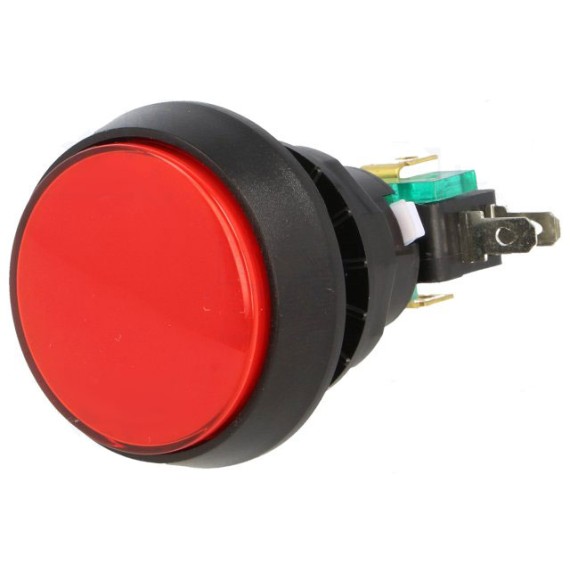 Dome Push Button 44mm - Red