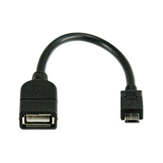 USB OTG Cable - Female A to Micro B - 4"