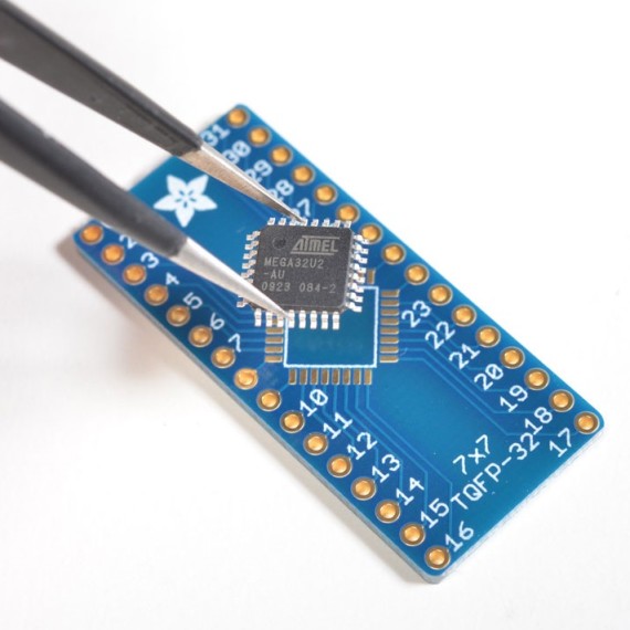 SMT Breakout PCB for 32-QFN or 32-TQFP - 3 Pack