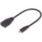 HDMI Female to Micro HDMI Cable 0.2m Black