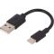 USB Cable A Male to Male C - 0.1m Black