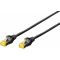 Patch S/FTP Cable Cat 6a - 3m Black