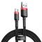 USB-A Cable Male to USB-C Male - 0.5m Red Braided