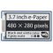 Pi Display e-Paper 3.7" ΗΑΤ 480x280 (4-Grey Scales)