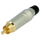 RCA Connector Μale Black Gold Plated (for Cable)