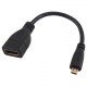 Καλώδιο HDMI Θηλυκό σε Micro HDMI 0.15m Μαύρο