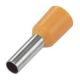 Bootlace Ferrule Insulated 4mm L12mm - Orange - Pack of 100